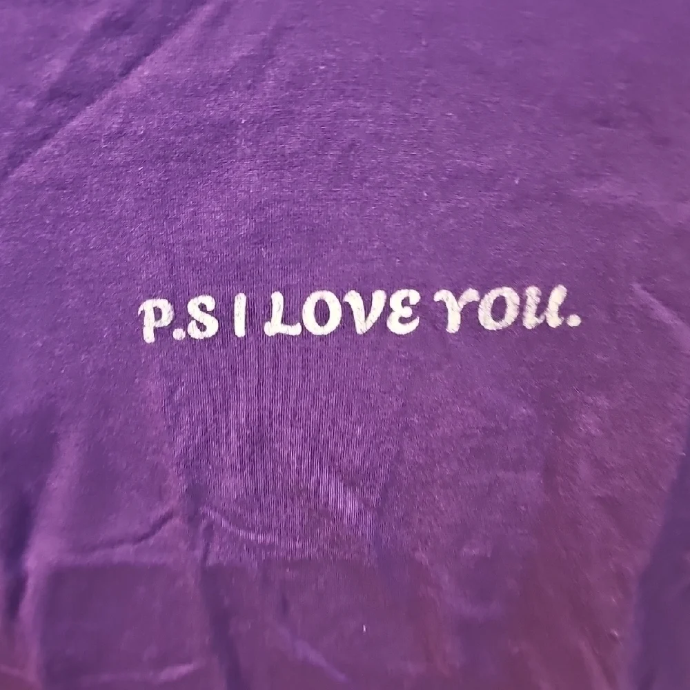 P.S. I Love You Kids Purple T-Shirt Size Small